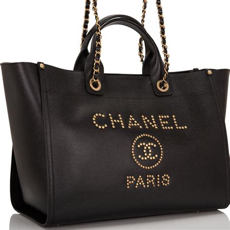 chanel large shopping bag black|chanel large shopping tote price.